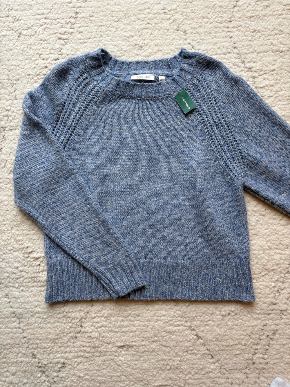 Simons Heather Blue Crewneck Sweater